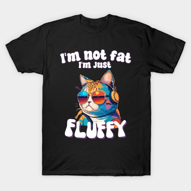 I’m not fat, I’m just fluffy funny humor for cat mom cat dad T-Shirt by AimArtStudio